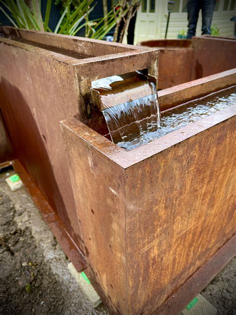 Bespoke Corten Steel Water Feature | Buy Online | Weather It