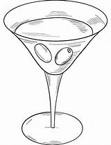 Martini Glass coloring Page  ColouringPages sketch template