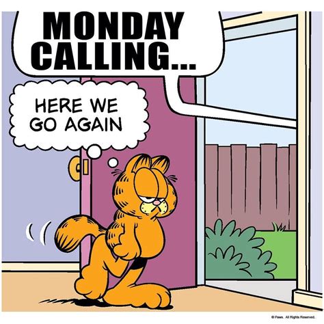 Monday just isn't going to give up is it? Garfield Monday, Garfield Quotes, Garfield Cartoon ...