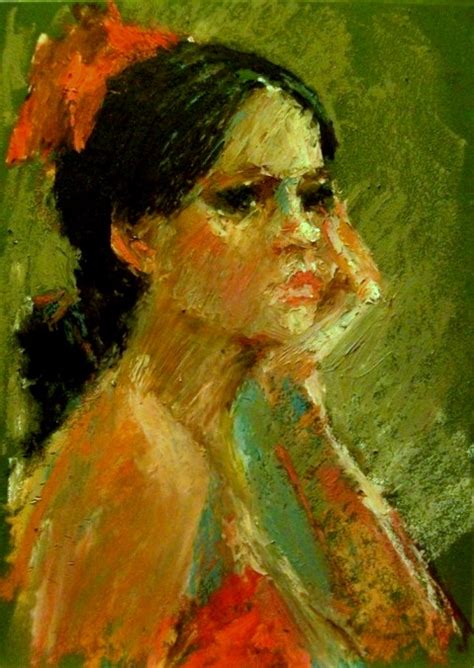 Connie Chadwell's Hackberry Street Studio: Waiting - original oil pastel portrait painting