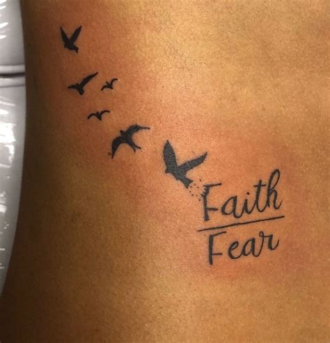 Faith Over Fear Symbol Tattoo | Nadine Psychoo Tattoo