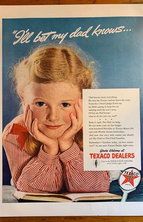 Vintage 1940s Texaco Ad - Etsy