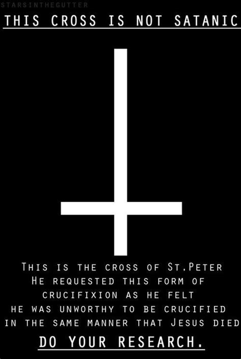 Upside down cross is not satanic. | The satanic bible, Satan, Peter's cross