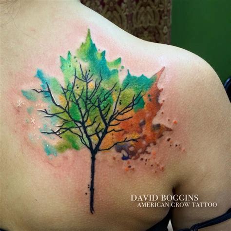 David Boggins: Watercolor tree Tree Tattoo Back, Tree Of Life Tattoo, Life Tattoos, New Tattoos ...