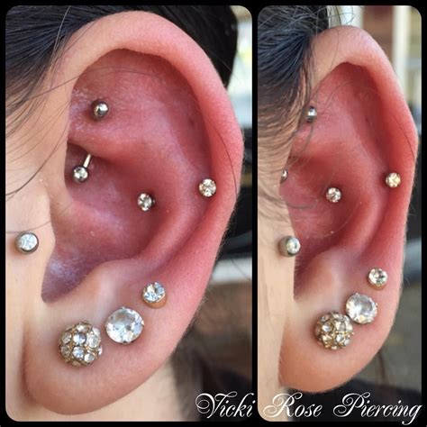 Faux Rook Piercing, Rook Piercing Jewelry, Cute Ear Piercings, Piercings Unique, Piercing Tattoo ...