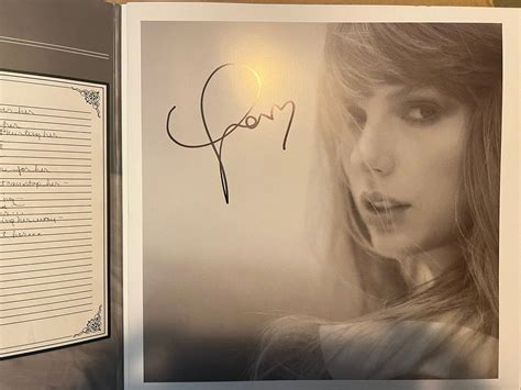 Taylor Swift Signed The Tortured Poets Department Vinyl The Manuscript w/ Heart | eBay