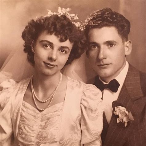 My paternal grandparents on their wedding day in 1945. After 50 years of marriage they recreated ...