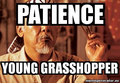 Meme Personalizado - patience young grasshopper - 18549089