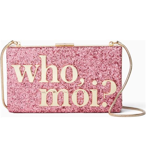 kate spade new york who moi? glitter clutch | Nordstrom