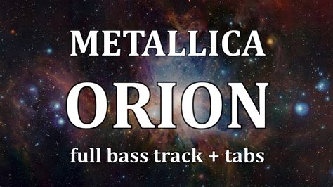 Metallica Orion bass only FULL isolated track of Cliff Burton + bass tabs play along - YouTube