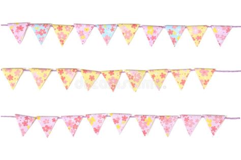 Flower Bunting Paper Cut on White Background Stock Illustration - Illustration of sign, symbol ...