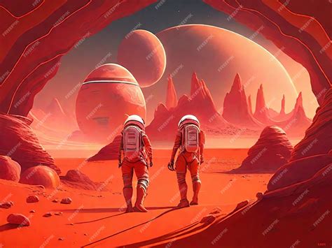 Mars 3D Animation Style full illustration | Premium AI-generated image