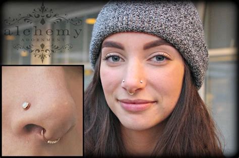 Double Nostril & Septum Piercing SO CUTE (With images) | Piercings ...