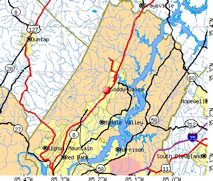 Soddy-Daisy, Tennessee (TN 37379) profile: population, maps, real estate, averages, homes ...