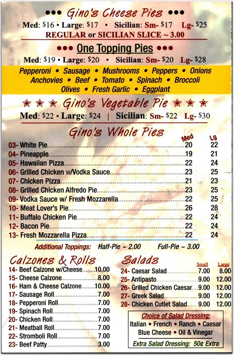 Gino's Restaurant in Brooklyn / Menus & Photos