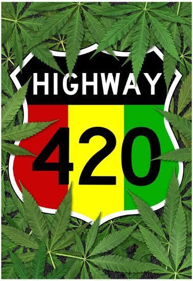 'Highway 420 Marijuana Sign Poster Print' Posters | AllPosters.com