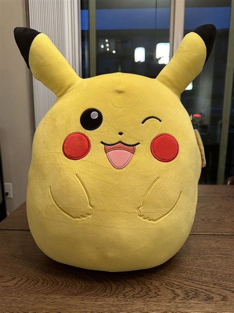 🟨NEW!⭐️ WINKING PIKACHU Squishmallow 14” Inch Plush Official Pokemon ...