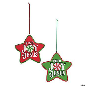 “Find Joy in Jesus” Christmas Ornaments - Oriental Trading