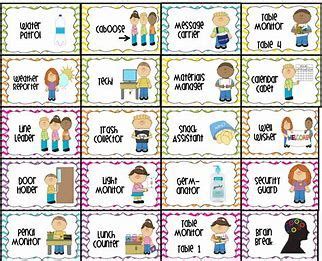 Image result for Printable Classroom Helpers Icons | Preschool classroom jobs, Preschool jobs ...