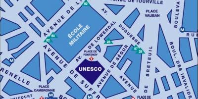 Unesco Paris map - Map of unesco Paris (Île-de-France - France)