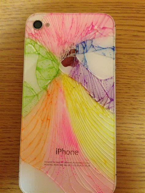 Cracked iPhone colored with highlighters!! Diy Case, Diy Phone Case ...