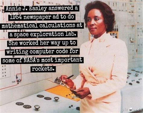 Annie Easley was a mathematician who began working at NASA in 1955. She worked in the Launch ...