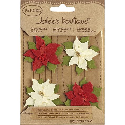 Jolee's Christmas Stickers, Poinsettias - Walmart.com - Walmart.com