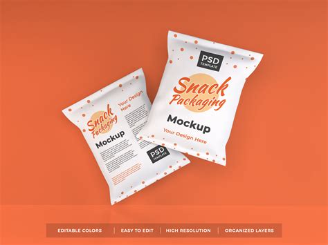 Realistic Snack Packaging Mockup PSD Graphic by dendysign · Creative ...