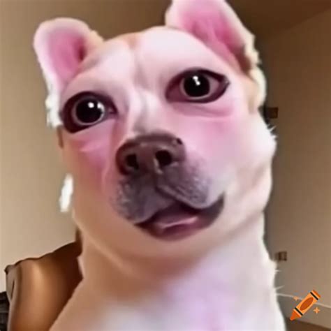 Dog with baddie makeup filter meme on Craiyon