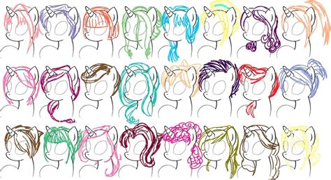 Mlp Mane Styles | My little pony drawing, Pony drawing, How to draw hair