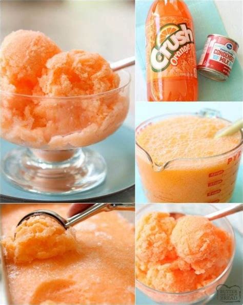 Quick & Easy Orange Sherbet recipe made with just 2 ingredients! Sweet ...