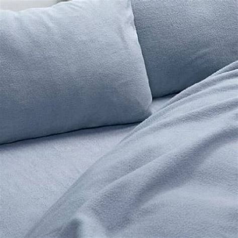 Home Classics Fleece Sheet Set Pretty Blue Twin Bed Size Sheets Bedding ...