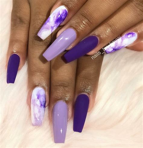 Purple Nails. Long Nails. Ballerina Nails. Acrylic Nails. in 2020 | Purple acrylic nails, Summer ...
