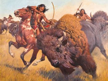 Native Americans Hunting Bison