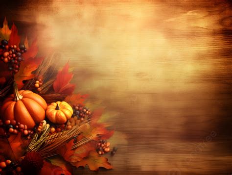 Pumpkin Harvest Fall Leaves Thanksgiving Festival Advertising Background, Thanksgiving Day ...