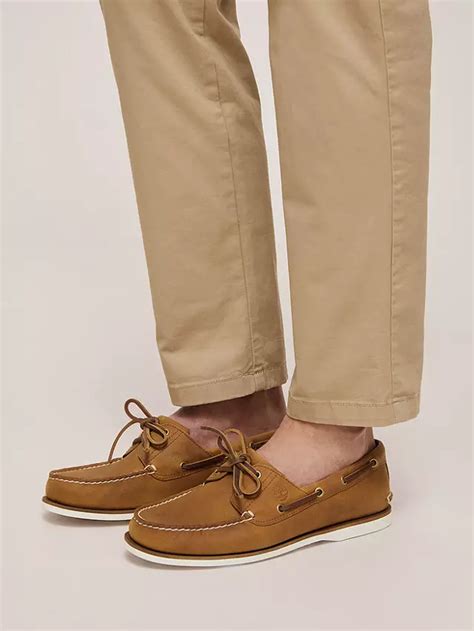 Timberland Classic 2 Eye Leather Boat Shoes, Brown, 10
