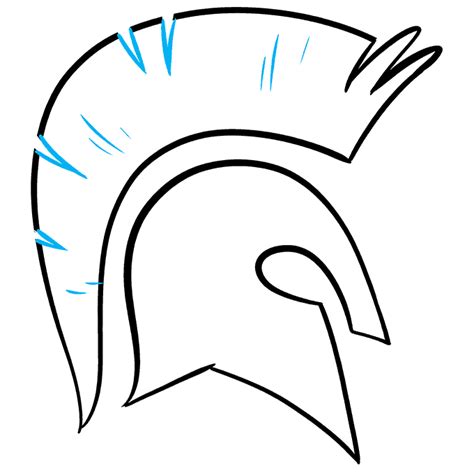 How to Draw a Spartan Helmet - Really Easy Drawing Tutorial