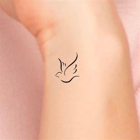 Dove Temporary Tattoo / Small Dove Tattoo / Bird Tattoo / Dove Outline ...