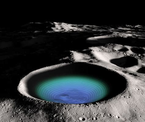 Scientists analyze levels of water ice in moon crater