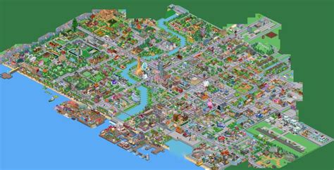 Simpsons springfield map, Springfield simpsons, Springfield tapped out