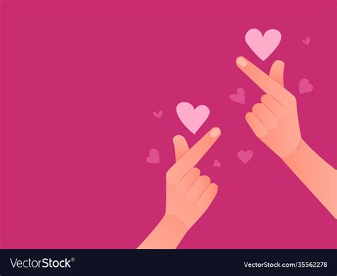 Korean symbol love on pink background Royalty Free Vector