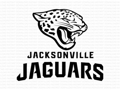 Black white Jacksonville Jaguars svg png. Jacksonville | Etsy