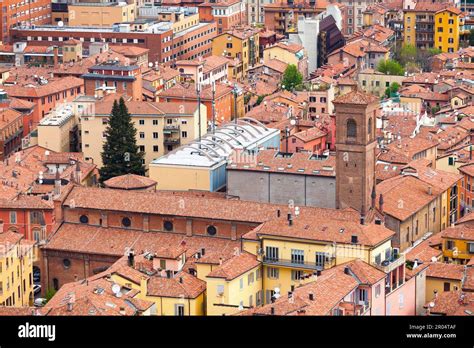 Aerial view of the Church of San Martino (Italian: Chiesa di San Martino). This place of worship ...