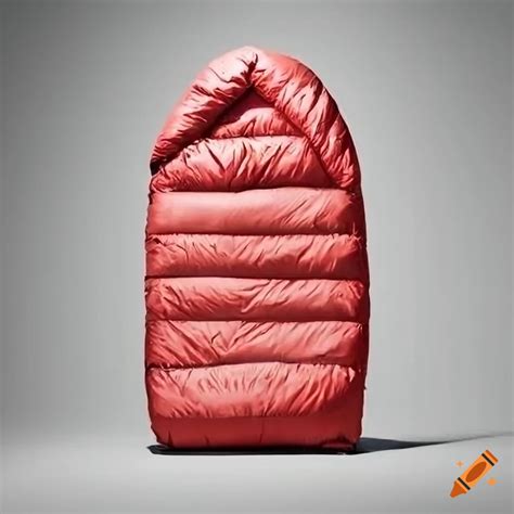 Sleeping bag on neutral background for online shop