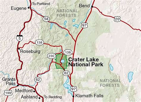 Crater Lake Regional Map : Photos, Diagrams & Topos : SummitPost