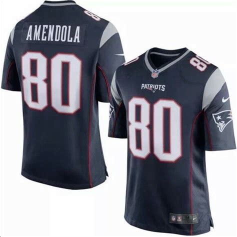 NFL New England Patriots Danny Amendola blue number 80 Jersey Men's ...