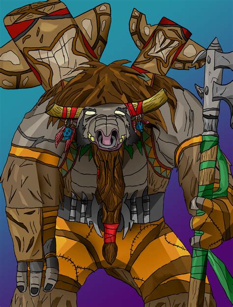 Character 8- Cairne Bloodhoof by pigsofdoom on DeviantArt