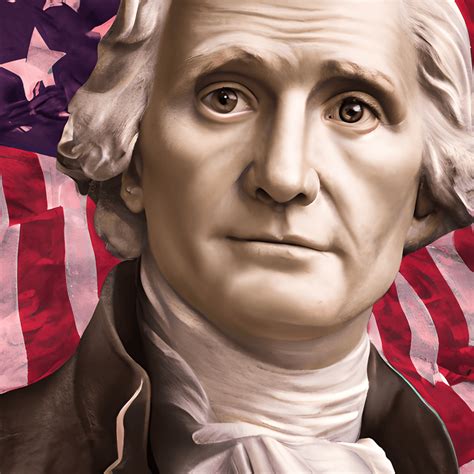 Thomas Jefferson with USA Flag in Background · Creative Fabrica