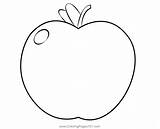 A Apple Coloring Pages sketch template