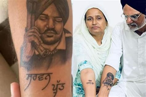 Sidhu Moose Wala Parents Get Late Singer Tattoo Inked on Their Arms, Fans Get Emotional